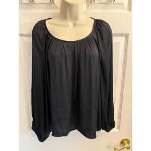 A New Day Flowy Black Blouse Size Medium